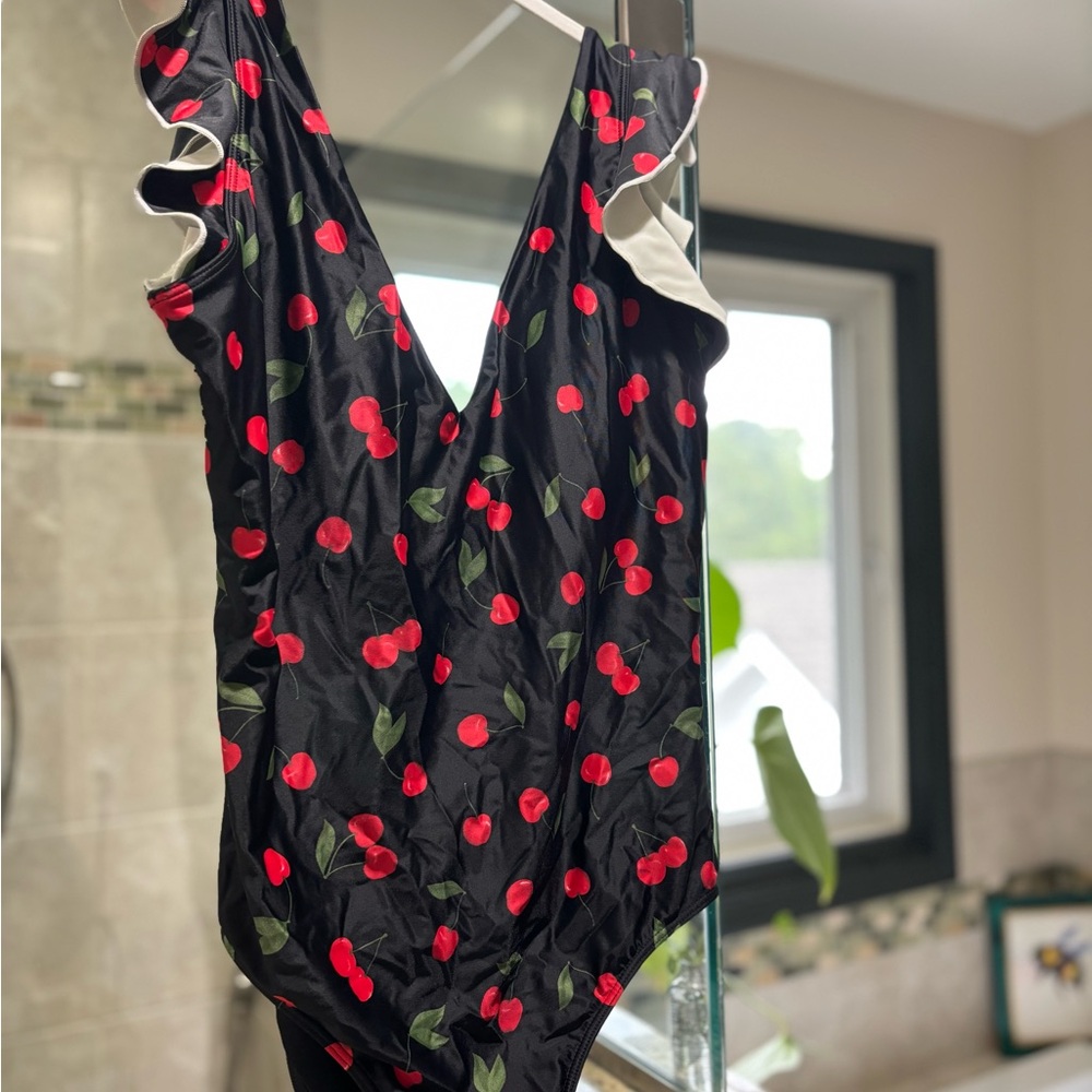 🍒Cherry Print Ruffle Swimsuit